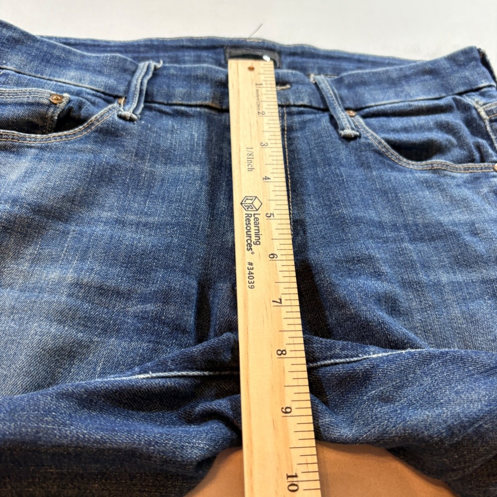 Mother Skinny Jeans Womens 27 Blue Distressed Mid Rise Stretch Denim Casual - Picture 7 of 9